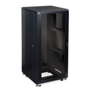 22U LINIER® Server Cabinet - Glass/Vented Doors - 36
