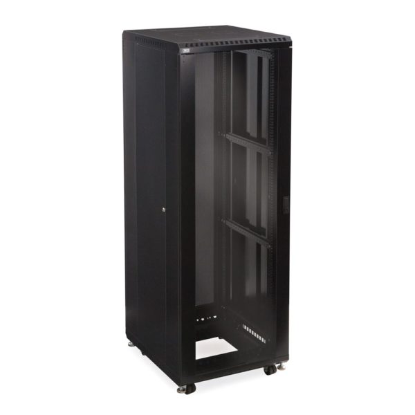 37U LINIER® Server Cabinet - Glass/Vented Doors - 24" Depth