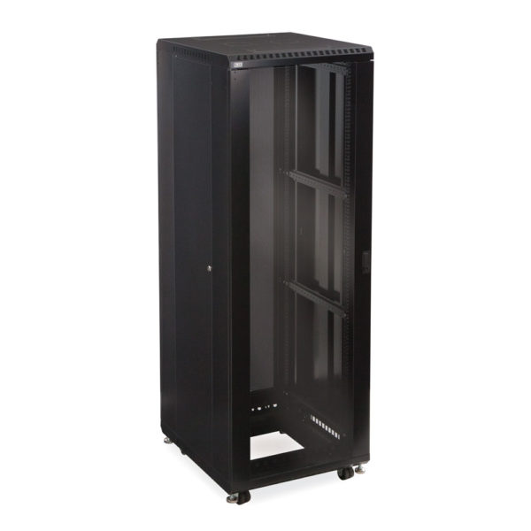 37U LINIER® Server Cabinet - Glass/Glass Doors - 24" Depth