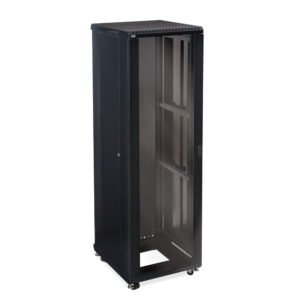42U LINIER® Server Cabinet - Glass/Glass Doors - 24" Depth