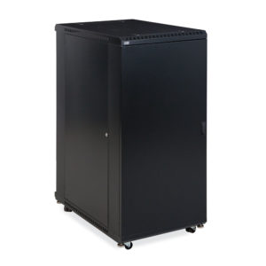 22U LINIER® Server Cabinet - Solid/Solid Doors - 36