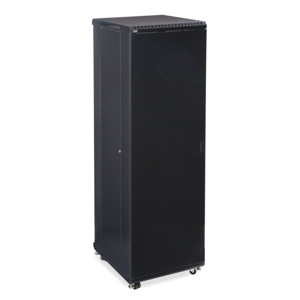 42U LINIER® Server Cabinet - Solid/Solid Doors - 24" Depth