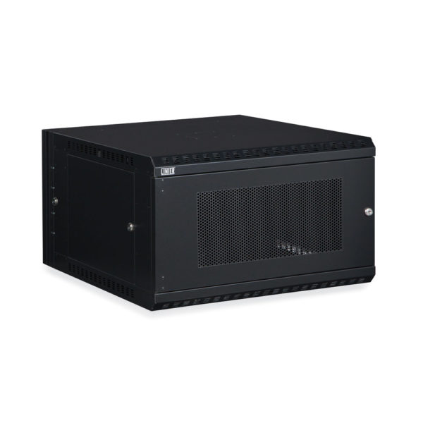 6U LINIER® Swing-Out Wall Mount Cabinet - Vented Door