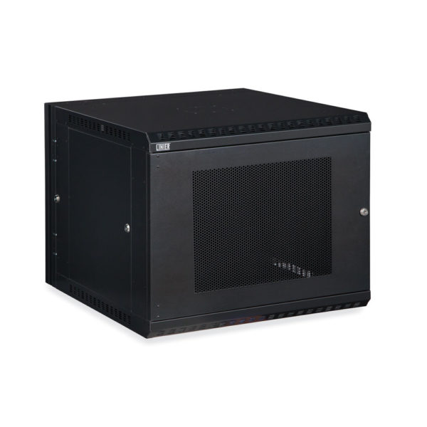 9U LINIER® Swing-Out Wall Mount Cabinet - Vented Door