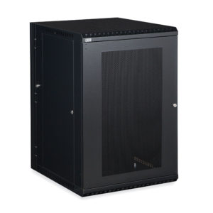 18U LINIER® Swing-Out Wall Mount Cabinet - Vented Door
