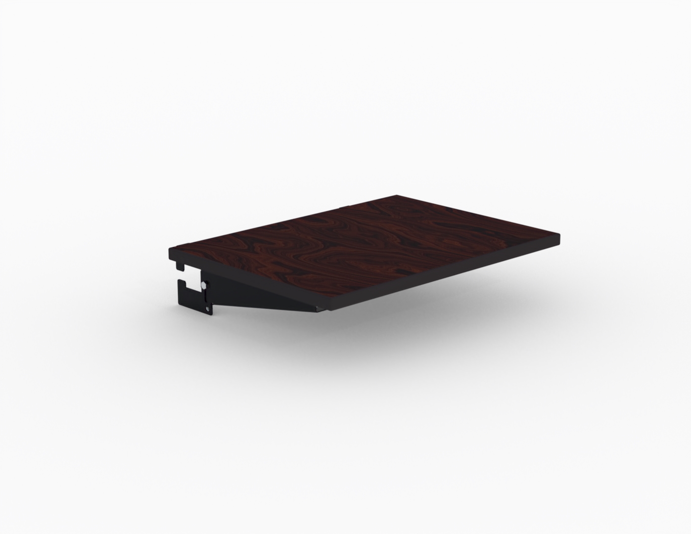LAN Station 19” x 14” Shelf - African Mahogany - Kendall Howard